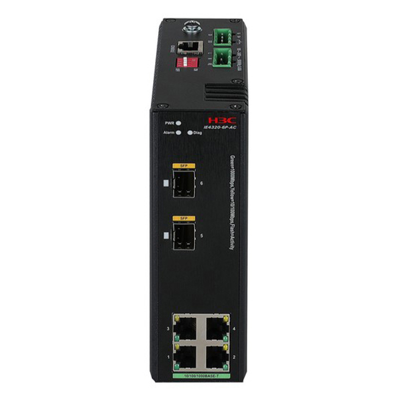 H3C IE4320-6P-AC 4口千兆电+2口千兆光导轨式工业以太网交换机
